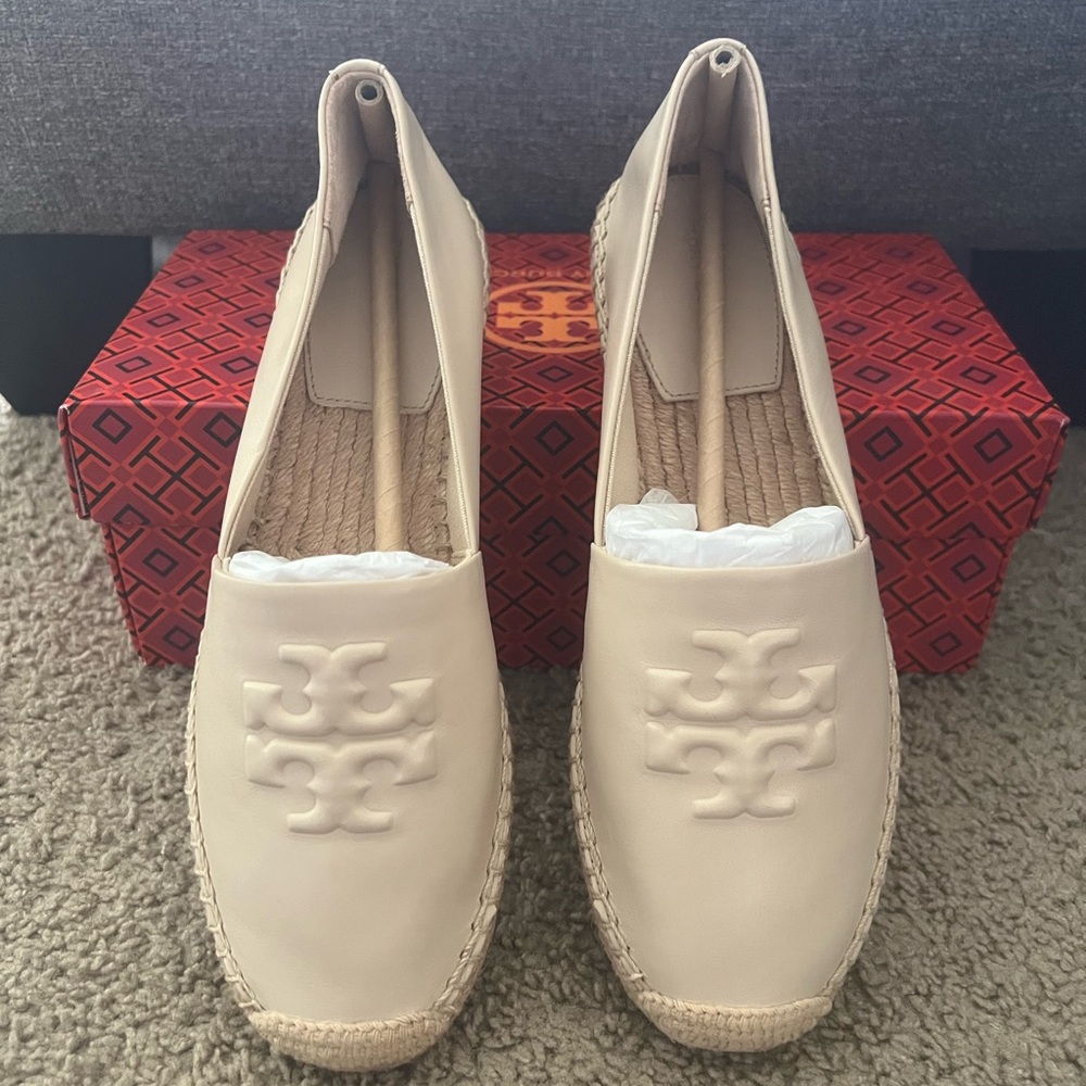 Tory Burch Cream Espadrilles